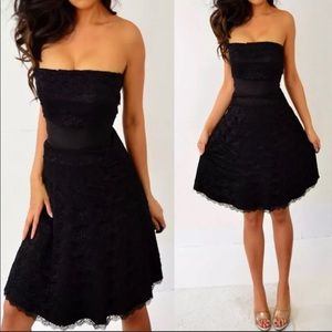 Jessica Simpson strapless lace cocktail dress